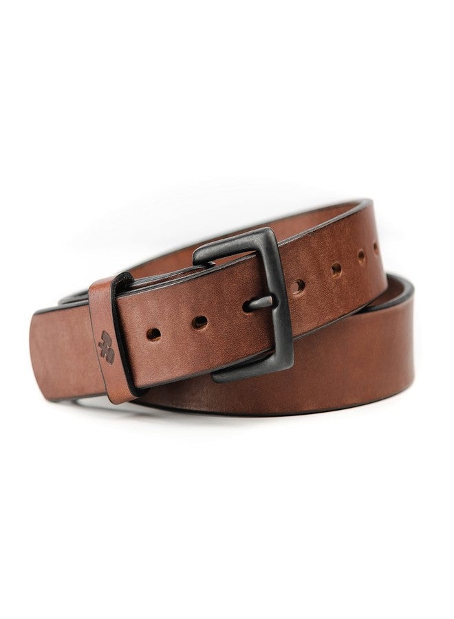 Main Street Forge All American Leather Belt | Made in USA | Men's Heavy Duty Work Belt | Brn-38 - Image 1